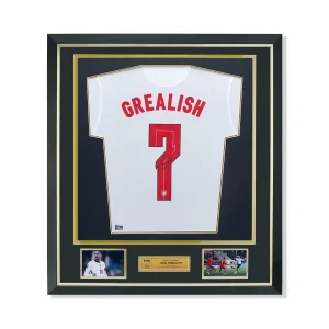 OFFICIAL SIGNED JACK GREALISH ENGLAND SHIRT - 2021-22